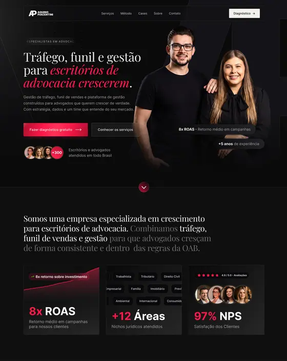 Projeto de site desenvolvido pela Beforge Studio