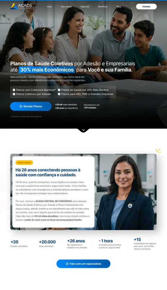 Projeto de site desenvolvido pela Beforge Studio